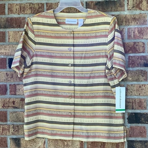 4/$20. Alfred Dunner NWT Button Front Blouse - Picture 4 of 10